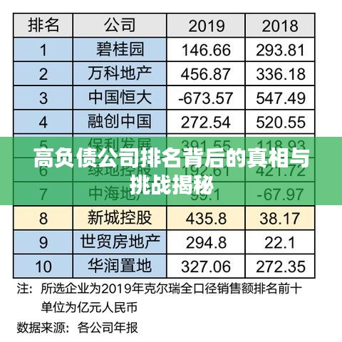 高负债公司排名背后的真相与挑战揭秘