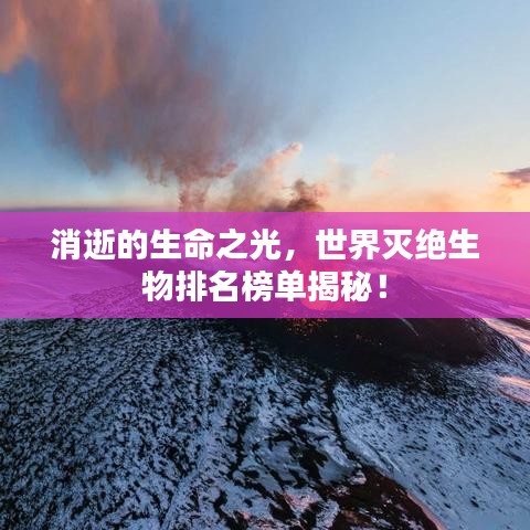 消逝的生命之光，世界灭绝生物排名榜单揭秘！