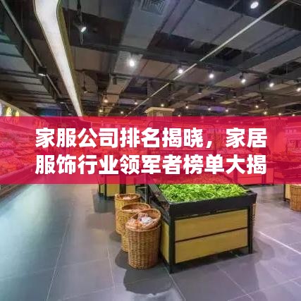 家服公司排名揭晓，家居服饰行业领军者榜单大揭秘！