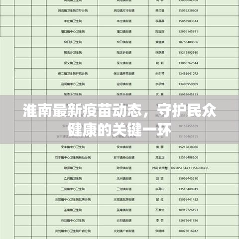 淮南最新疫苗动态，守护民众健康的关键一环