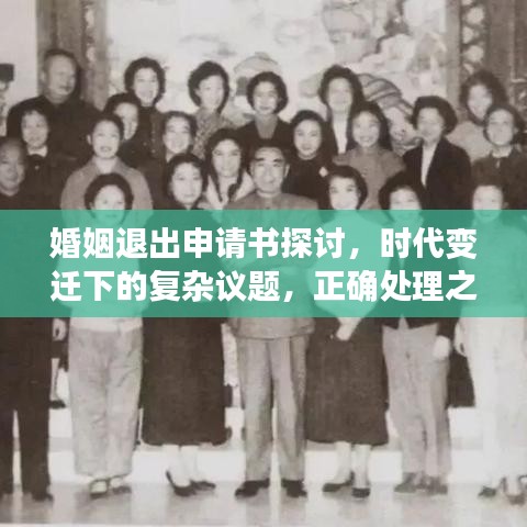 婚姻退出申请书探讨，时代变迁下的复杂议题，正确处理之道揭秘