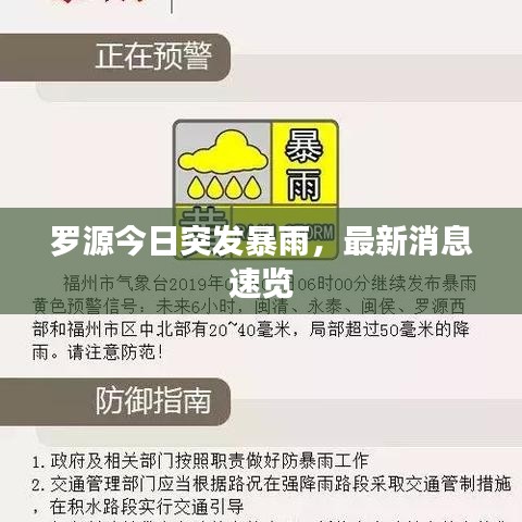 罗源今日突发暴雨，最新消息速览