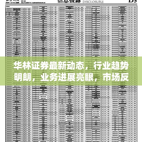 华林证券最新动态，行业趋势明朗，业务进展亮眼，市场反应热烈