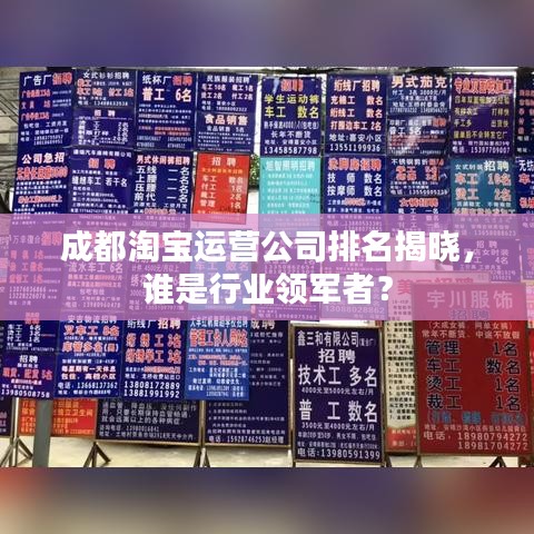 成都淘宝运营公司排名揭晓，谁是行业领军者？