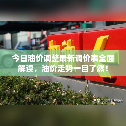 今日油价调整最新调价表全面解读，油价走势一目了然！