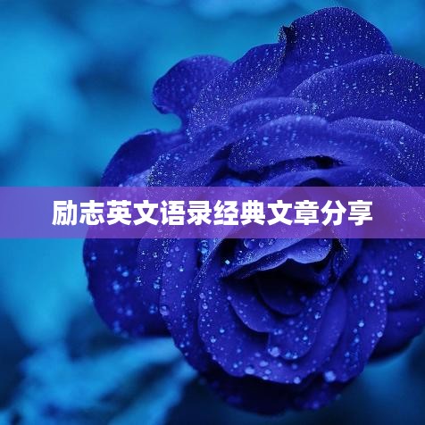 励志英文语录经典文章分享