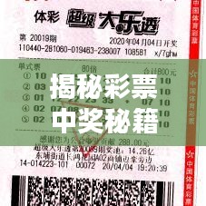 揭秘彩票中奖秘籍，最新攻略与策略探索，掌握背后秘密！