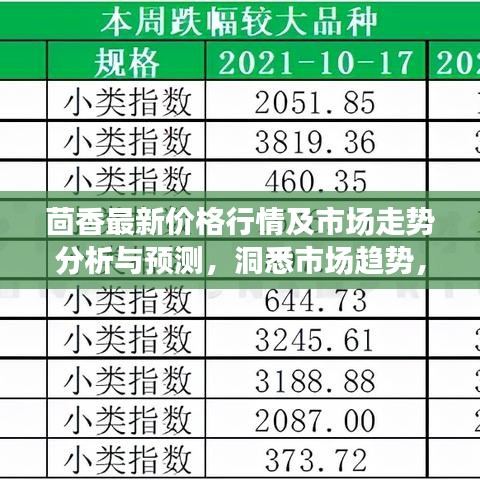 茴香最新价格行情及市场走势分析与预测，洞悉市场趋势，把握商机！