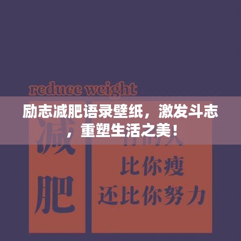 励志减肥语录壁纸，激发斗志，重塑生活之美！