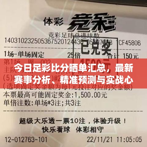 今日足彩比分晒单汇总，最新赛事分析、精准预测与实战心得大揭秘