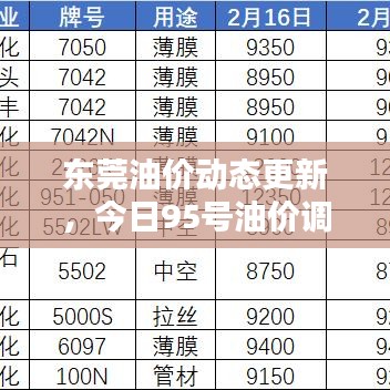 东莞油价动态更新，今日95号油价调整及影响因素解析