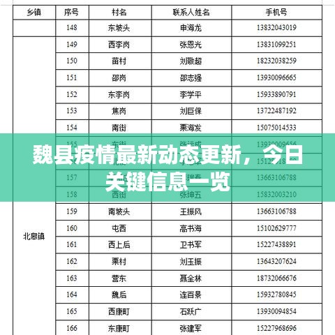 魏县疫情最新动态更新，今日关键信息一览