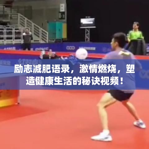 励志减肥语录，激情燃烧，塑造健康生活的秘诀视频！
