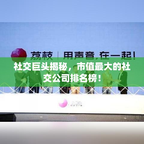 社交巨头揭秘，市值最大的社交公司排名榜！