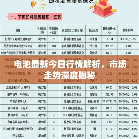 电池最新今日行情解析，市场走势深度揭秘