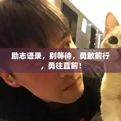 励志语录，别等待，勇敢前行，勇往直前！