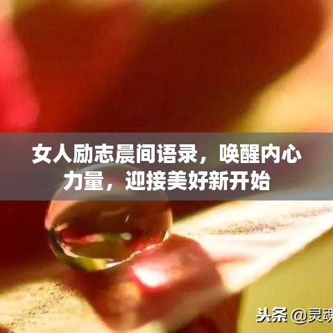 女人励志晨间语录，唤醒内心力量，迎接美好新开始