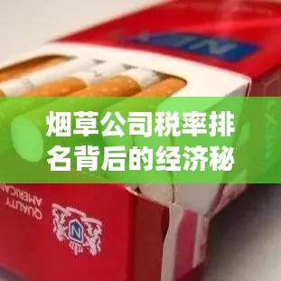 烟草公司税率排名背后的经济秘密大揭秘！