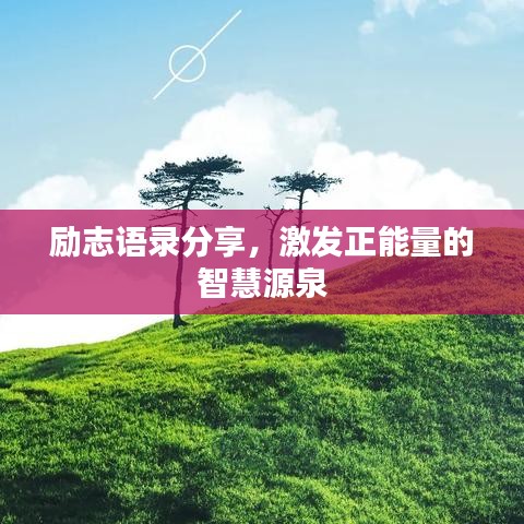 励志语录分享，激发正能量的智慧源泉