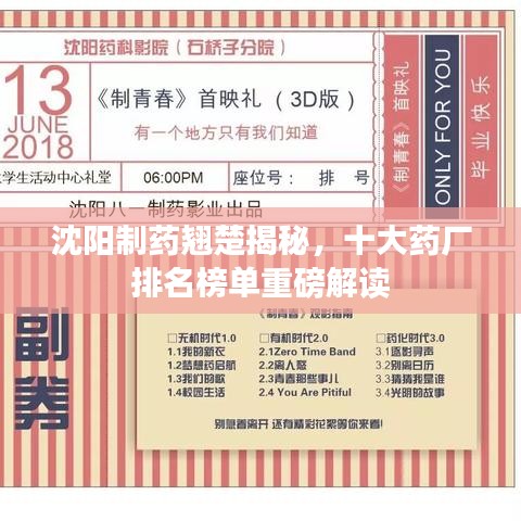 沈阳制药翘楚揭秘，十大药厂排名榜单重磅解读