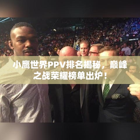 小鹰世界PPV排名揭秘，巅峰之战荣耀榜单出炉！