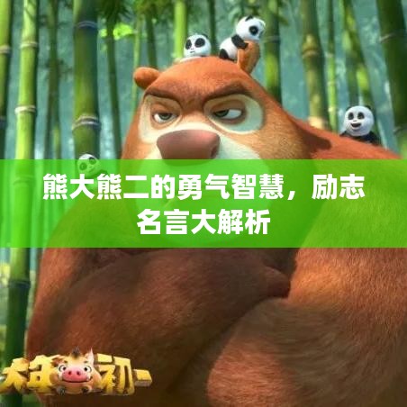 熊大熊二的勇气智慧，励志名言大解析