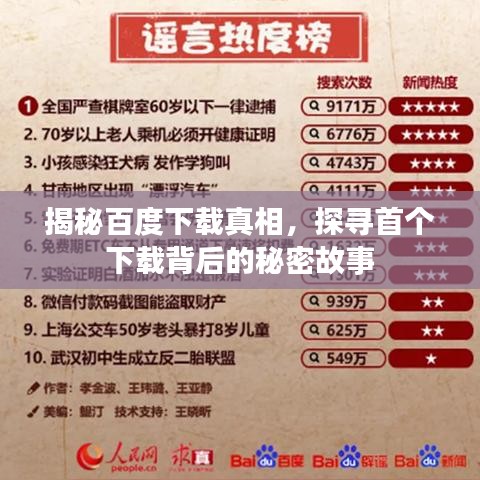 揭秘百度下载真相，探寻首个下载背后的秘密故事