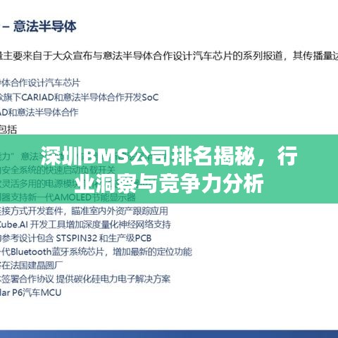 深圳BMS公司排名揭秘，行业洞察与竞争力分析