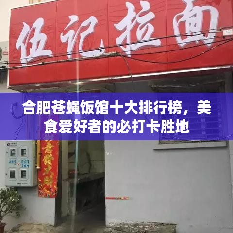 合肥苍蝇饭馆十大排行榜，美食爱好者的必打卡胜地